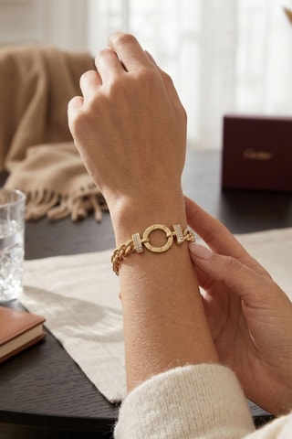 Bracelet doré à l'or fin - Zircons