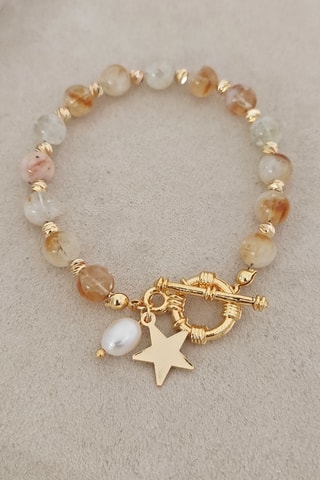 Bracelet doré à l'or fin - Citrines
