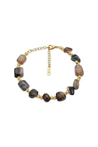Bracelet - Plaqué or jaune et agates