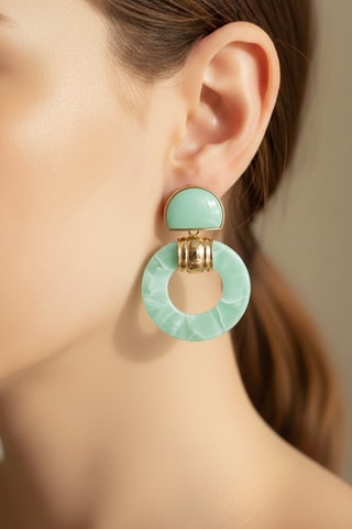 Boucles d'oreilles - Vert clair