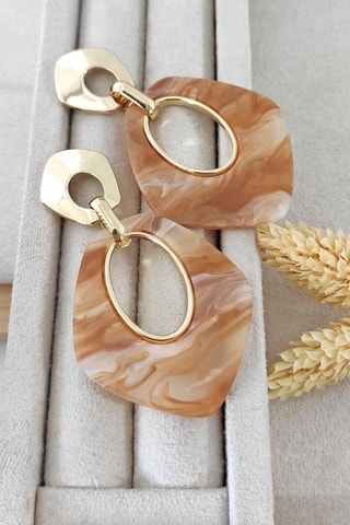 Boucles d'oreilles - Marron