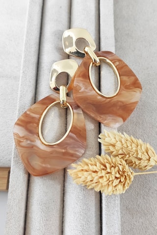Boucles d'oreilles - Marron