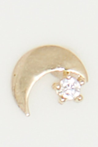 Dormilona de cartílago Lune dorée - Oro amarillo y circonitas