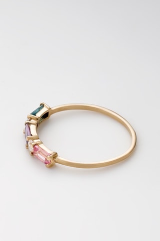 Anillo Hazel - Oro amarillo, topacios y amatista
