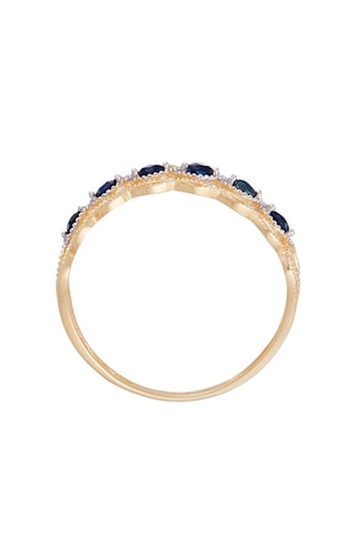 Anillo Pianosa - Oro amarillo y zafiros