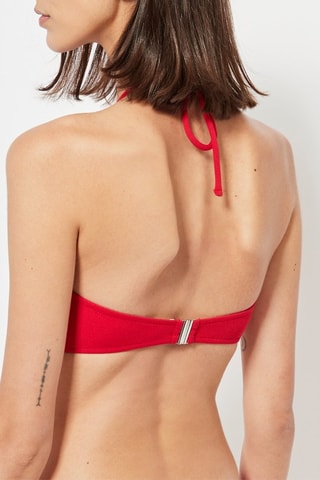 Reggiseno bikini con coppe - Rosso