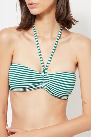 Reggiseno bikini con coppe - Verde scuro