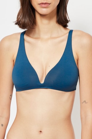 Reggiseno bikini con coppe - Petrolio