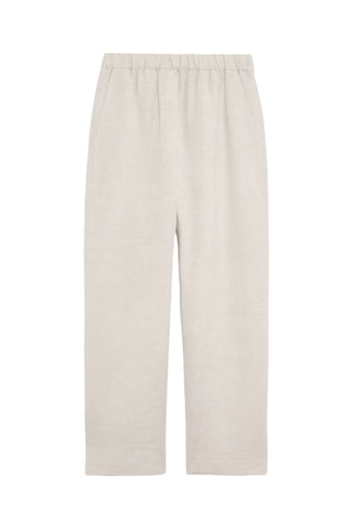 Pantaloni slim in lino - Beige