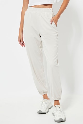 Pantaloni a vita alta - Ecrù