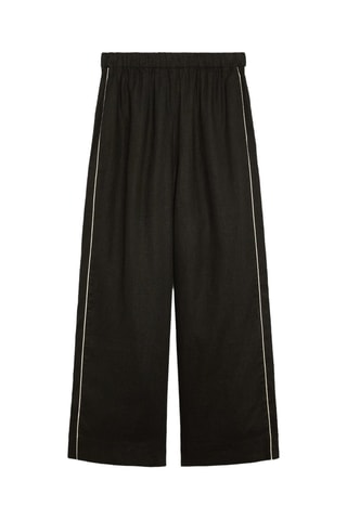 Pantaloni in lino - Nero