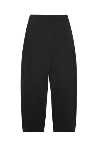 Pantaloni wide legs a vita alta - Nero