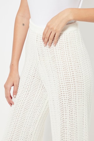 Pantaloni 7/8 a vita alta - Bianco