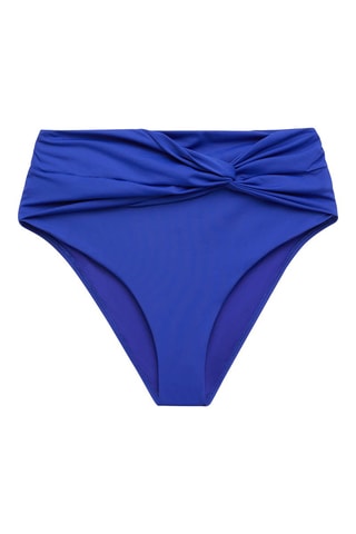Slip bikini a vita alta - Blu elettrico