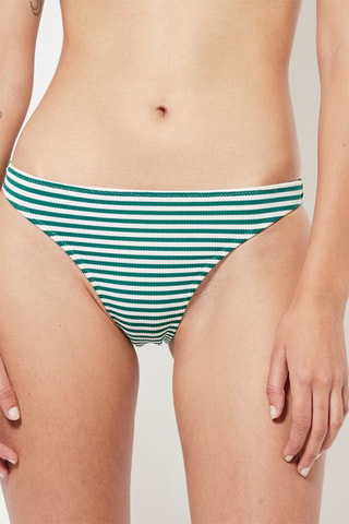 Slip bikini - Verde e bianco