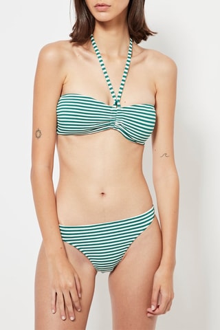 Slip bikini - Verde e bianco