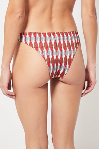 Slip bikini - Rosso e grigio chiaro