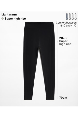 Leggings a vita alta - Nero