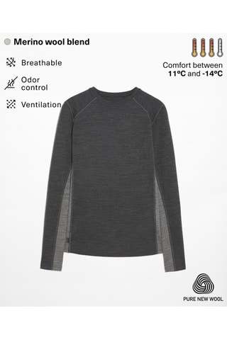 T-shirt in lana - Antracite