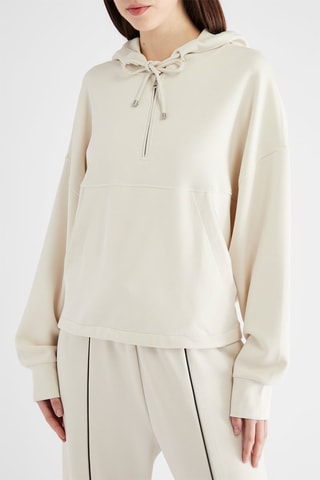 Felpa con cappuccio - Beige