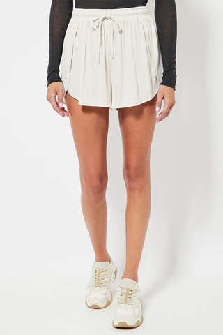 Shorts a vita alta - Bianco