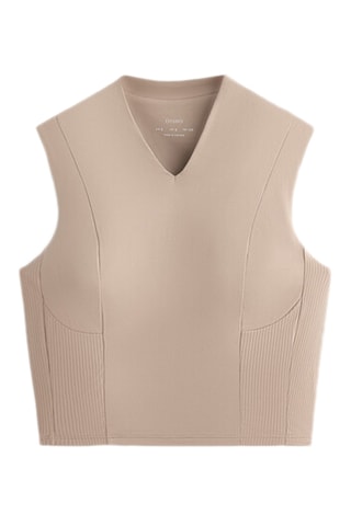 T-shirt crop top - Beige
