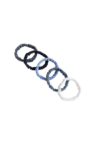 5 elastici per capelli - Blu