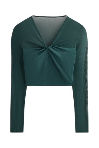 T-shirt crop top - Verde scuro