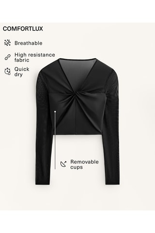 T-shirt crop top - Nero