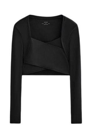 T-shirt crop top - Nero