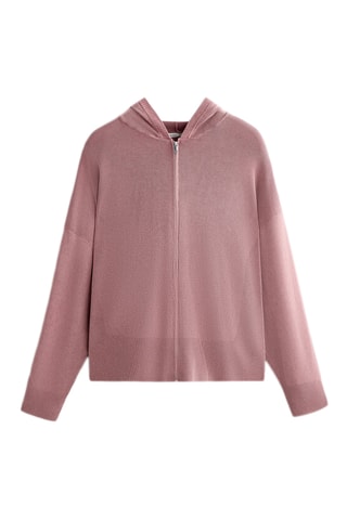 Cardigan con cappuccio - Rosa