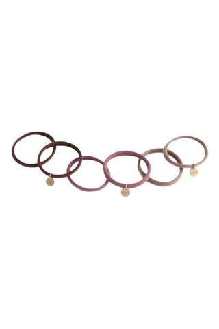 6 elastici per capelli - Rosa