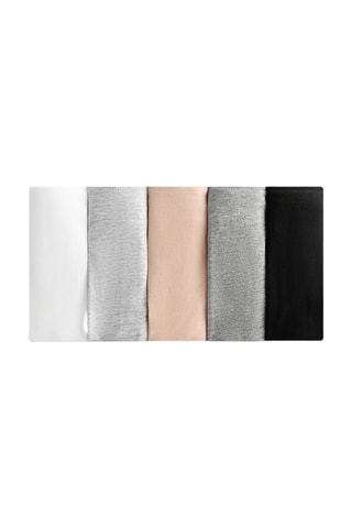 5 perizomi - Bianco e grigio chiaro