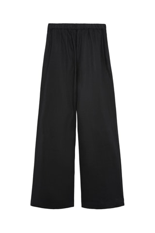 Pantalon palazzo in lino - Nero