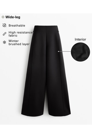 Pantaloni wide legs - Nero
