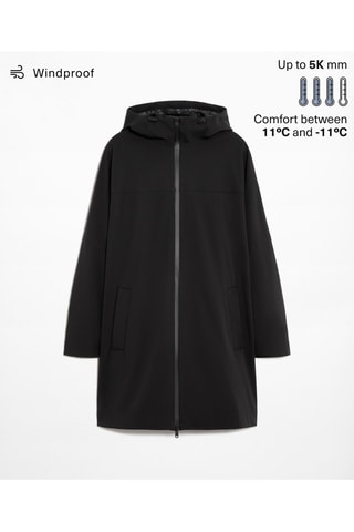 Impermeabile con cappuccio - Nero
