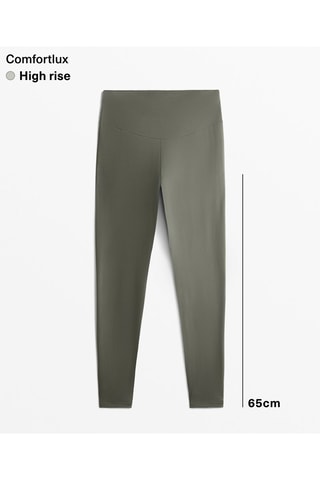 Leggings a vita alta - Kaki