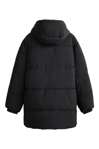 Piumino con cappuccio - Nero