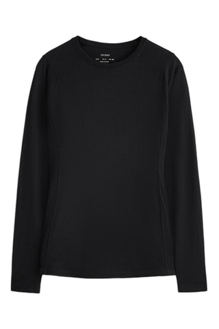 T-shirt in lana - Nero