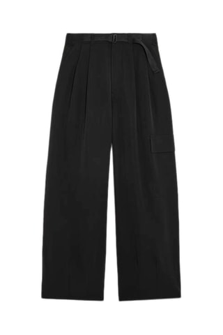 Pantaloni wide legs - Nero 