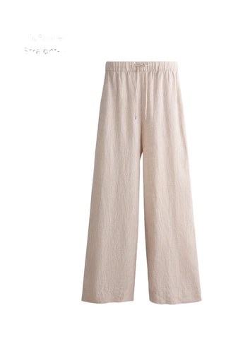 Pantaloni relaxed in lino - Beige
