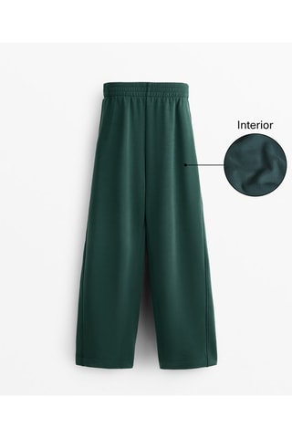 Pantaloni wide legs - Verde scuro