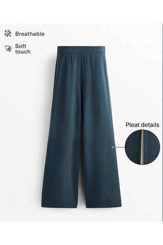 Pantaloni wide legs - Blu scuro
