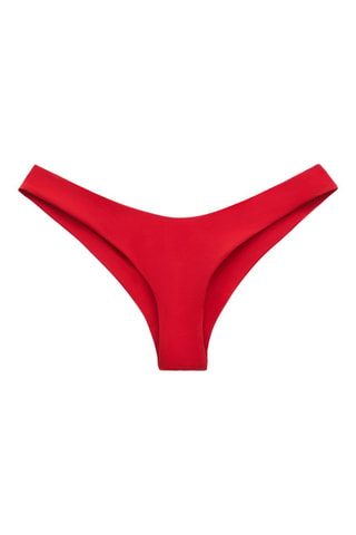 Slip bikini a vita alta - Rosso