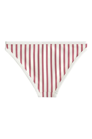 Slip bikini - Bianco e rosso