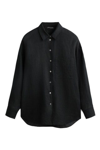 Camicia in lino - Nero