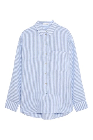 Camicia relaxed in lino - Blu