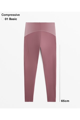 Leggings a vita alta - Rosa antico