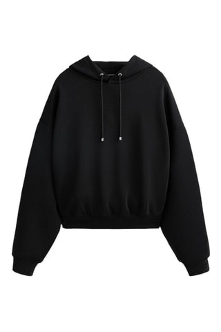 Felpa con cappuccio - Nero