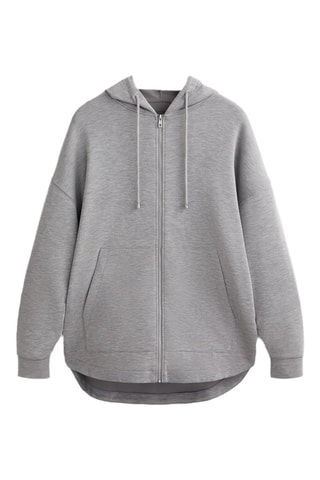 Felpa oversize con cappuccio - Grigio